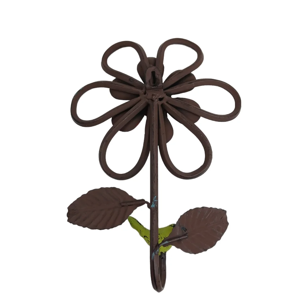Metal Bird & Flower single Hook 10
